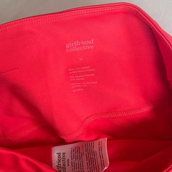 NWT Girlfriend Collective High-Rise Compressive Leggings - Lollipop (Red) - Picture 4 of 6